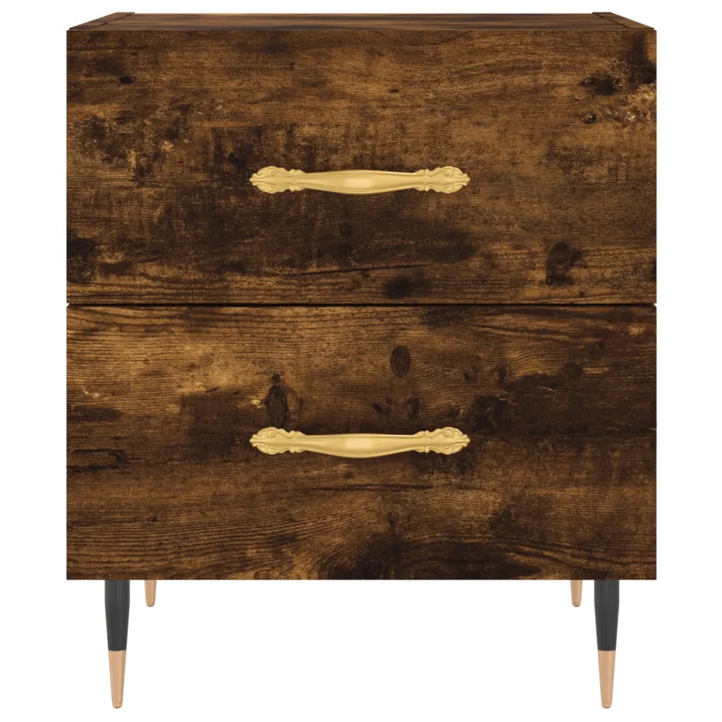 Comodino-Tavolino da notte Rovere Fumo 40x35x47,5 cm in Legno Multistrato 223911