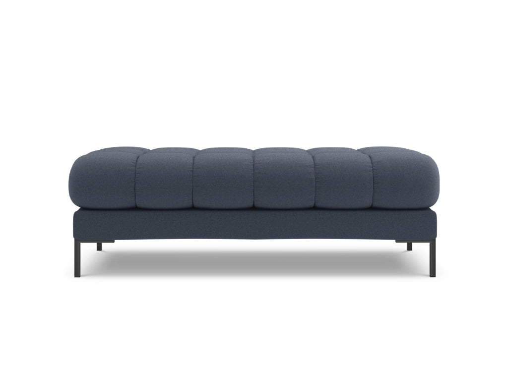 Cosmopolitan Design - Panca "Bali" 2 posti in tessuto strutturato blu scuro 