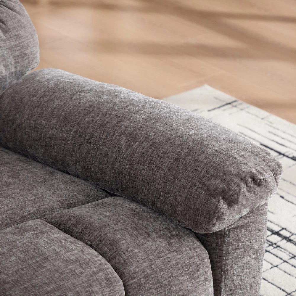 Poltrona Relax Elettrica Alzapersona Massaggiante con Poggiapiedi ¨C MINIMAL ¨C Grigio