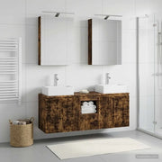 Set di Armadi da Bagno 5 pcs Rovere Fumo Legno ingegnerizzato 3406395