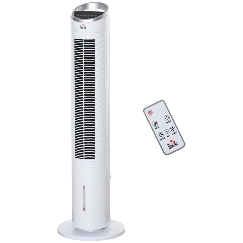 Ventilatore da Torre con Raffreddamento ad Acqua e Telecomando ¨C zephmum ¨C Bianco 30x30x100.8 cm