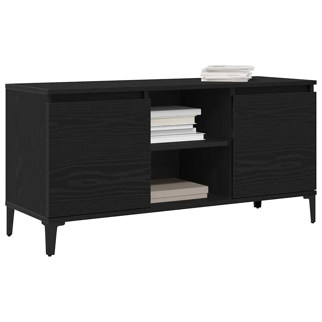 Mobile TV-Credenza per TV-Console TV Rovere Nero 102 x 35 x 50 cm Legno multistrato 838300