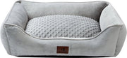 Letto morbido per piccoli cani e gatti - lavabile e super soffice - grigio - 55 x 45 x 16 cm
