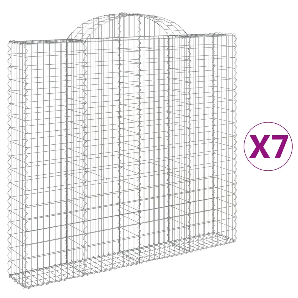 Cesti Gabbioni ad Arco 7 pz 200x30x180/200 cm Ferro Zincato 3146199
