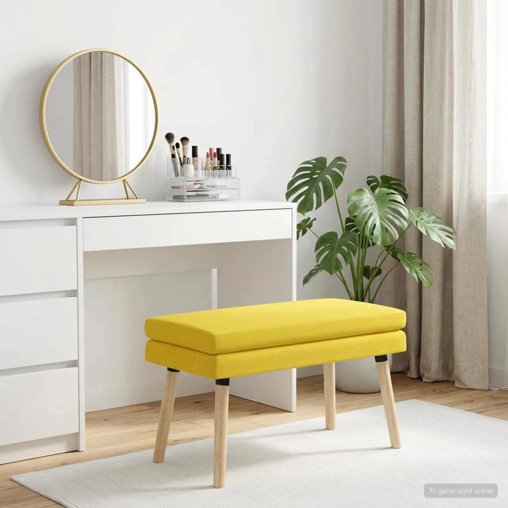 Panchina a doppio strato Giallo Chiaro 80 x 40 x 47 cm Tessuto 42038441