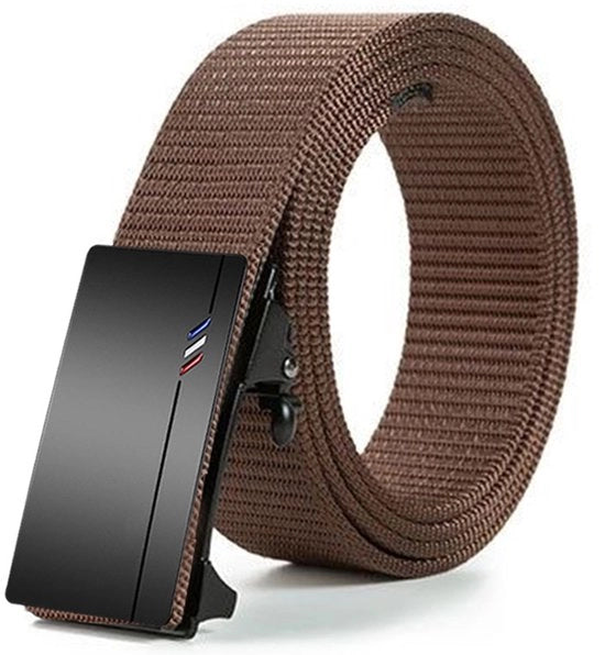 Cintura automatica a catena senza denti per uso all'aperto in nylon canvas casual