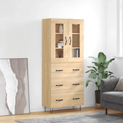 Credenza Rovere Sonoma 69,5x34x180 cm in Legno Multistrato 3198436