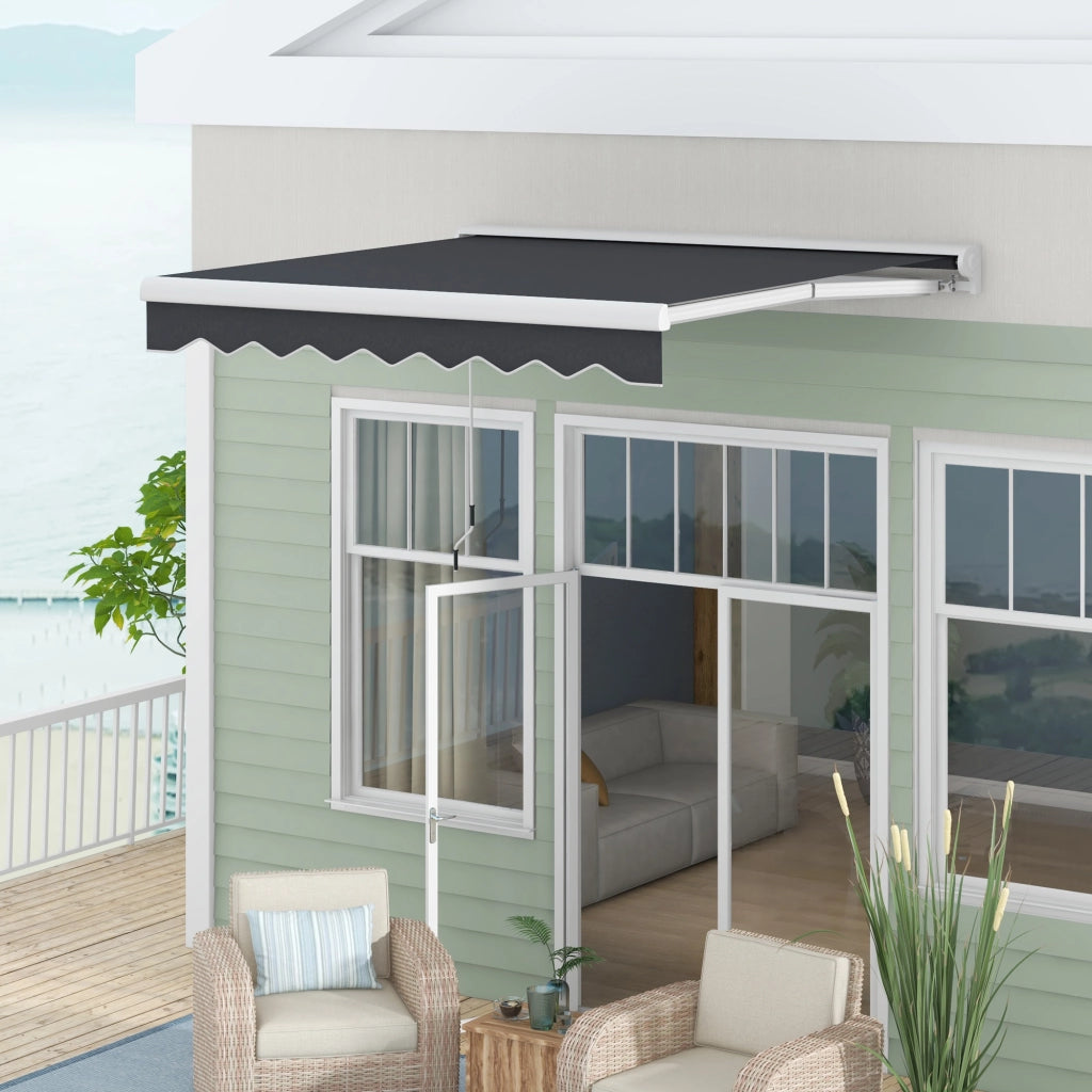 Toldo Retrattile Elettrico 250x200 cm ¨C zephmum ¨C Grigio, Alluminio