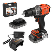 TRAPANO AVVITATORE A BATTERIA CON PERCUSSIONE 'BCD383D XK-QW' 18V - 2 batterie 2,0 ah Litio  - BLACK DECKER