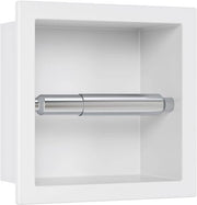 Supporto per carta igienica nascosto in alluminio inox 304, supporto per carta igienica da parete per bagno, bianco