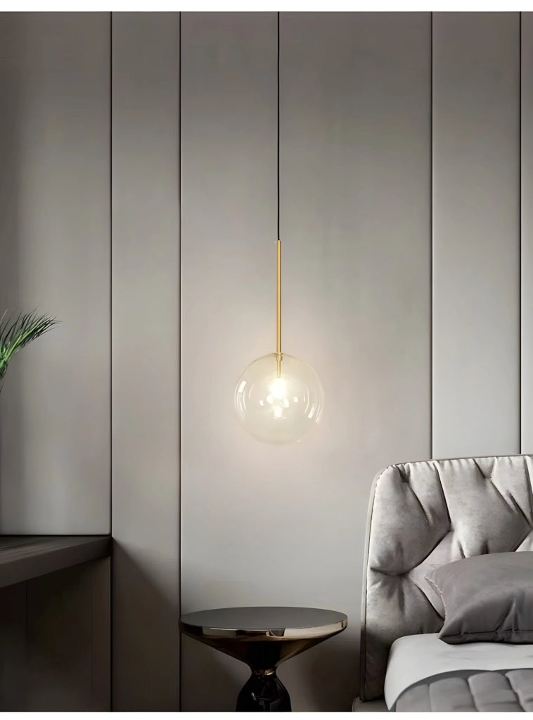 Lampada Da Soffitto A Sospensione Con Sfera Di Vetro 15cm APP1680-1CP