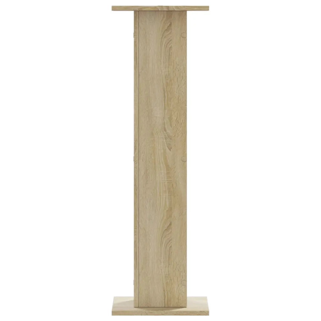 Supporti Altoparlanti 2 pz Rovere 30x30x95 cm in Multistrato