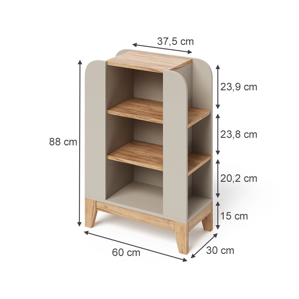Vitalispa Libreria bambini Cashmere/Artigianale 60 x 88 cm con 9 scomparti