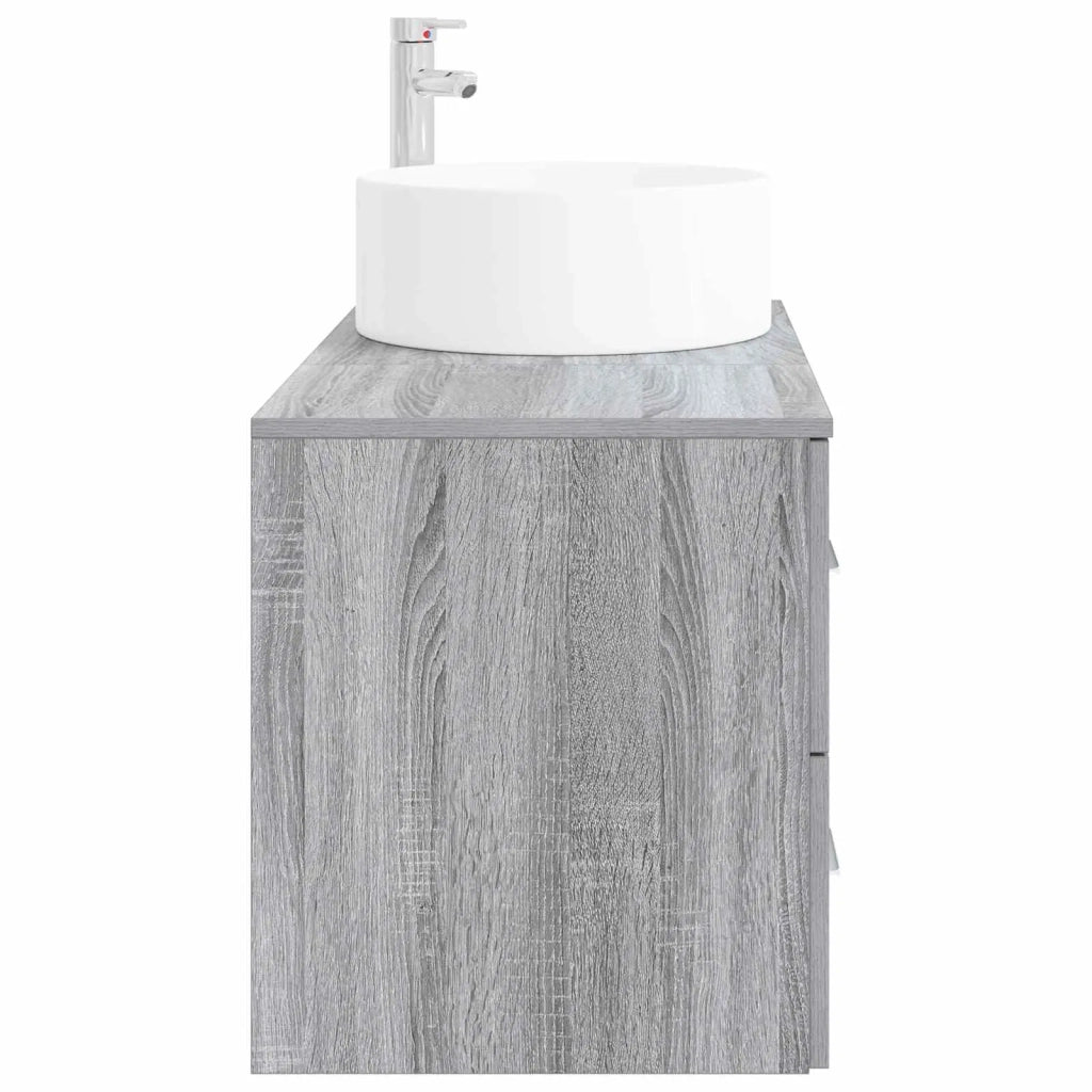 Set di mobili per il bagno 2 pz Sonoma grigio 3404013