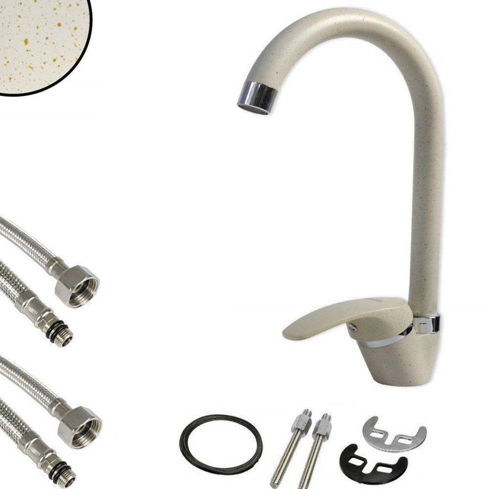 Trade Shop - Miscelatore Canna Alta Avena  52943 Doppio Foro Monocomando Rubinetteria -