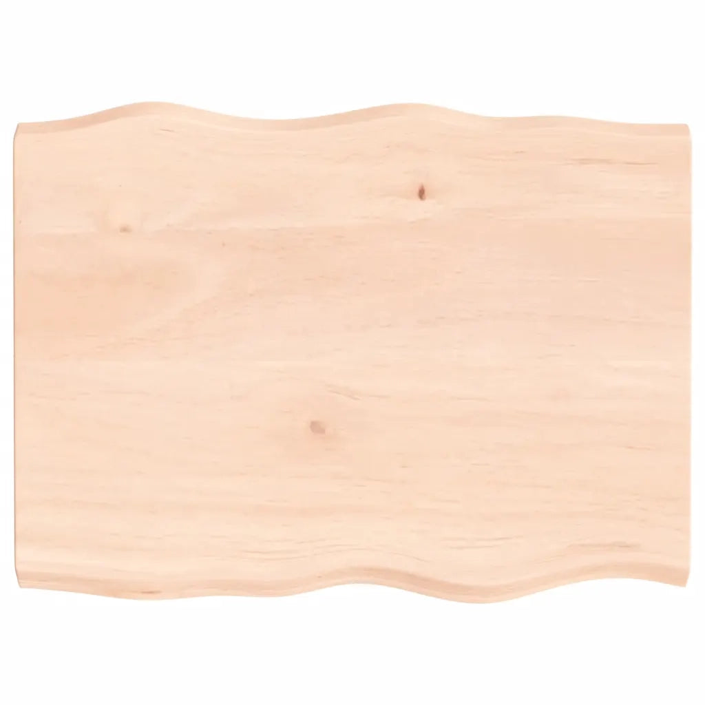 Piano per Tavolo | Superficie Tavolo | Piano Scrivania 80x60x(2-4) cm Rovere Non Trattato Bordi Vivi