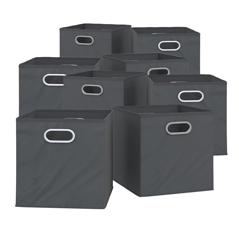 Vicco Scatola pieghevole Antracite 30 x 30 cm Set di 8 scomparti