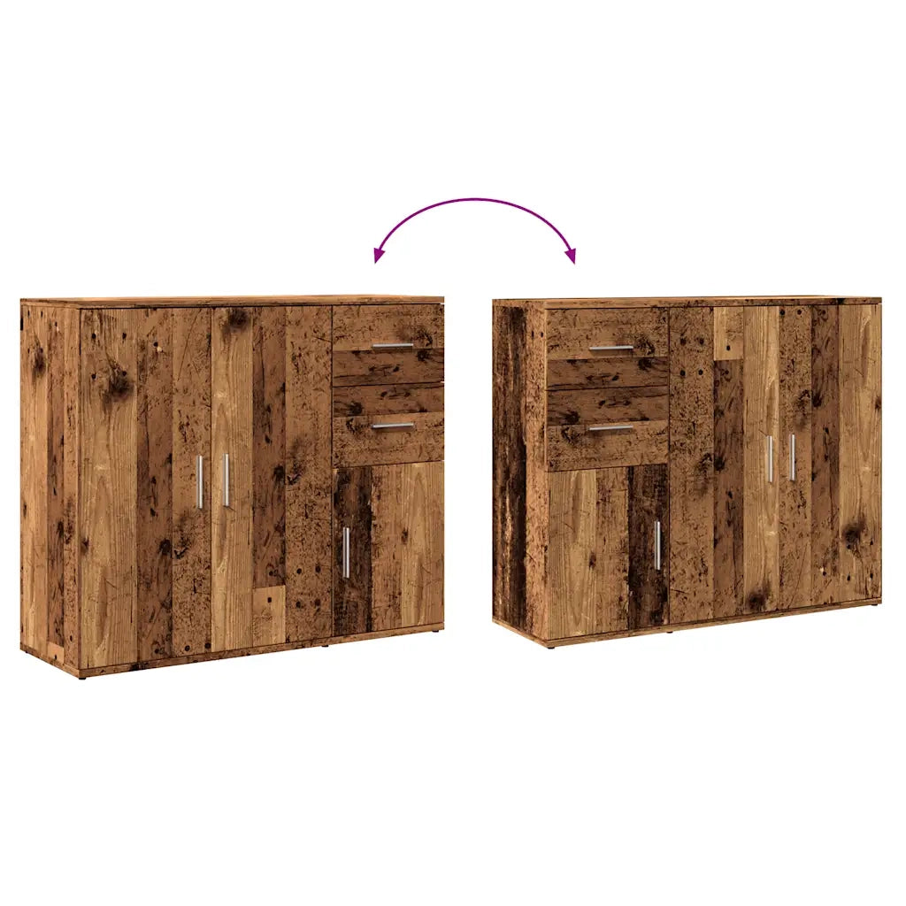 Credenza Legno Antico 91x29,5x75 cm in Legno Multistrato 855906