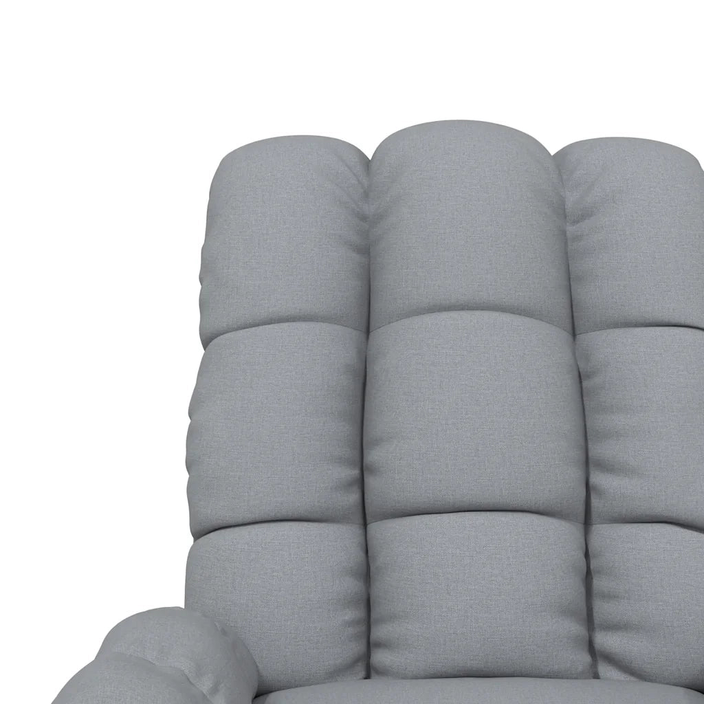 Poltrona Reclinabile in Tessuto Grigio Chiaro
