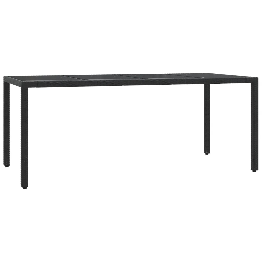 Set da Pranzo da Giardino 7 pz Nero con Cuscini in Polyrattan 3211852