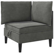Divano | Divano da soggiorno | Sofa con Stoccaggio Grigio Scuro Velluto