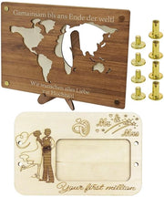 Portafoglio in legno - Regalo di compleanno - Manufatto artigianale - Forma cartacea - Decorazione da tavolo - Materiale ecosostenibile - Portafoglio