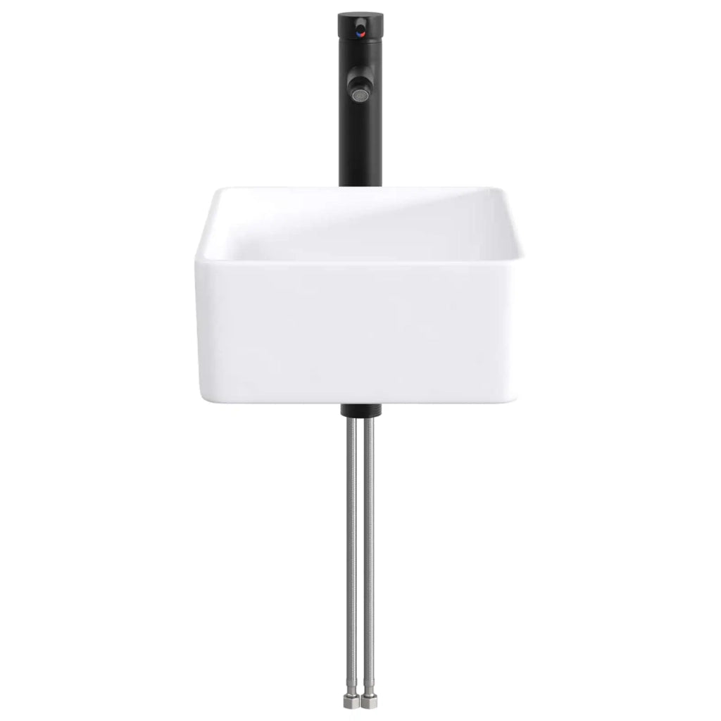 Lavabo da bagno Nero Opaco 40,5 x 30,5 x 13 cm Metallo