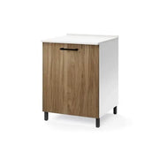 Base per cucina Noce Naturale mobili componibili 1 anta Cm 60x50xH 85