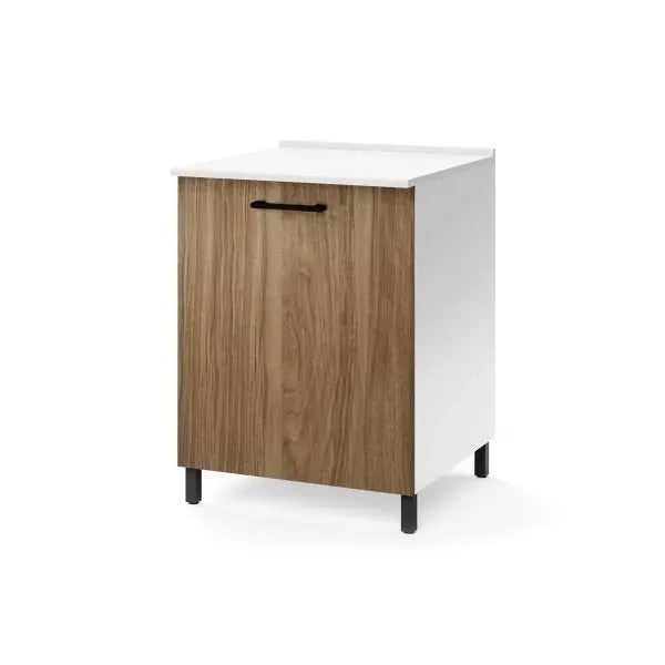 Base per cucina Noce Naturale mobili componibili 1 anta Cm 60x50xH 85