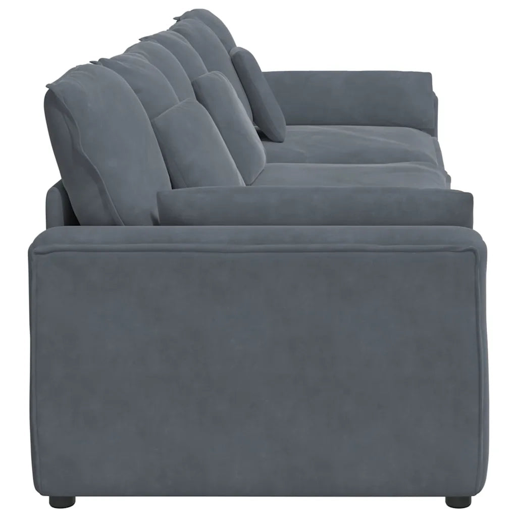 Divano Modulare con Cuscini Grigio Scuro 3321100