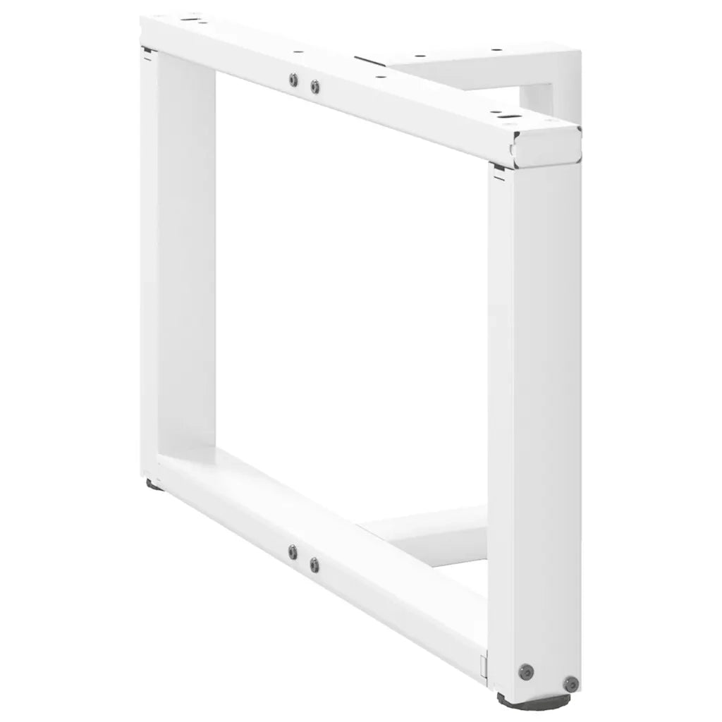 Gambe per Tavolino da CaffÃ¨ a Forma di T 2 pz Bianche 70x25x(42-43) cm Acciaio