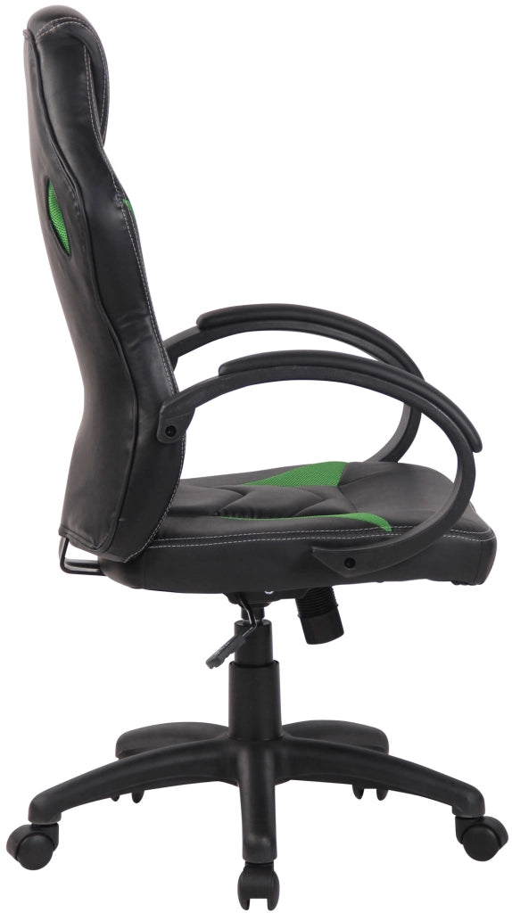 Sedia da ufficio sportiva Magnus in similpelle verde