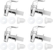 4 pezzi di sostituzione del rubinetto per dispenser acqua in ABS con guarnizioni di adattamento in plastica riciclabile per sostituzione del rubinetto per dispenser acqua per caldo freddo per catering vino birra succo di frutta