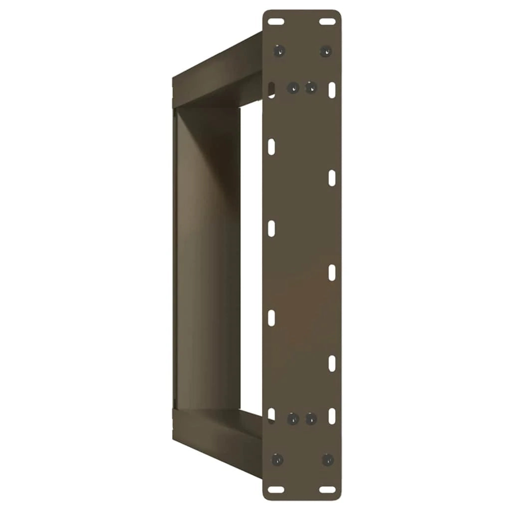 Set di 2 gambe per tavolo consolle angolate a forma di U 38 x 72-73 cm robuste design moderno acciaio naturale 02_0057065
