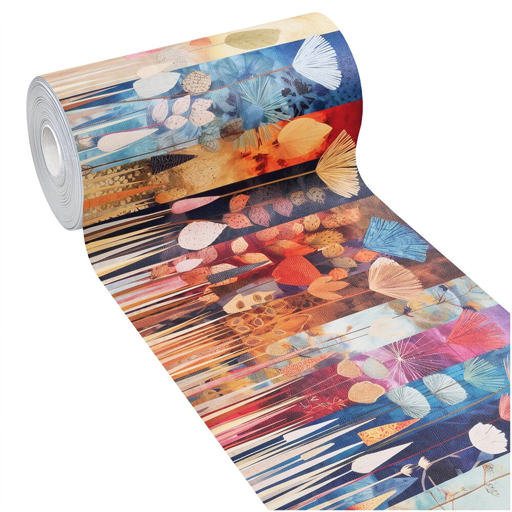 Tappeto Cucina Pvc Stampa Digitale 51x190 cm Antimacchia Design Floreale Multicolore Colori Vivaci