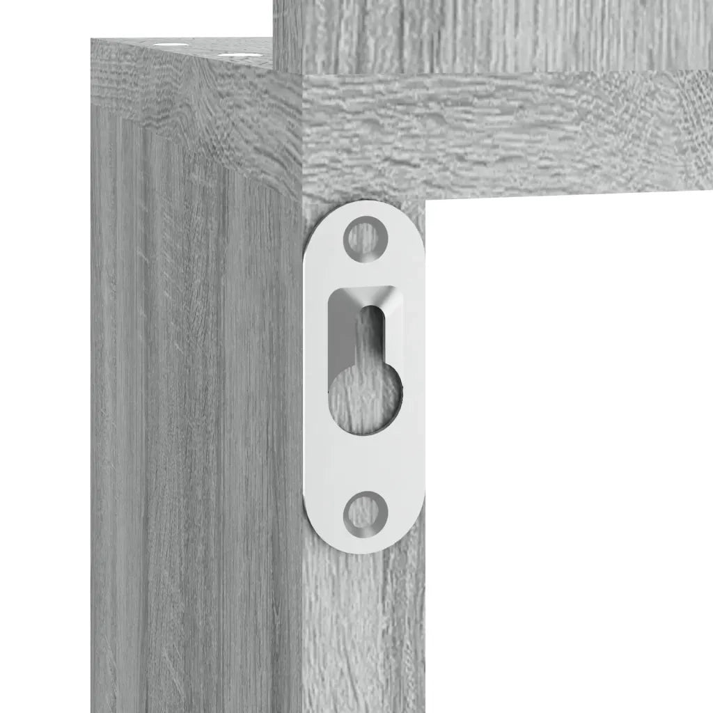 Mensola Angolare Grigio Sonoma 20x20x127,5 cm Truciolato 815211