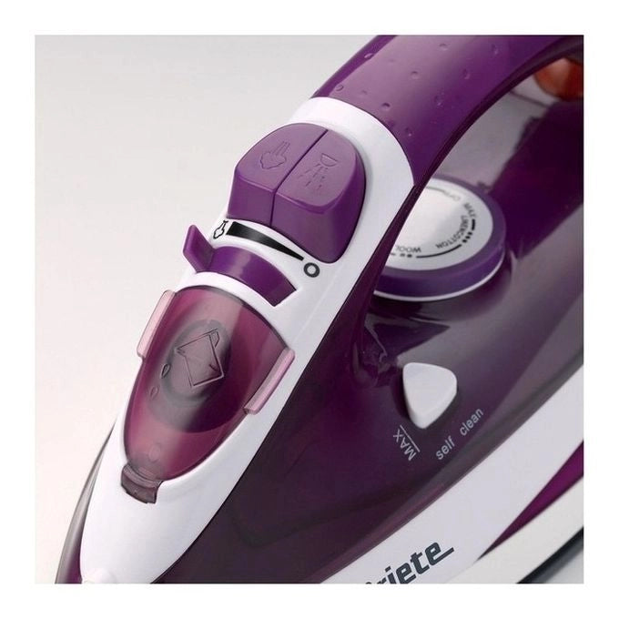 Ariete 6235 Ferro da Stiro a Vapore Piastra Ceramica 2000W Serbatoio 300ml Vapore Verticale Auto-pulizia colore Bianco Viola