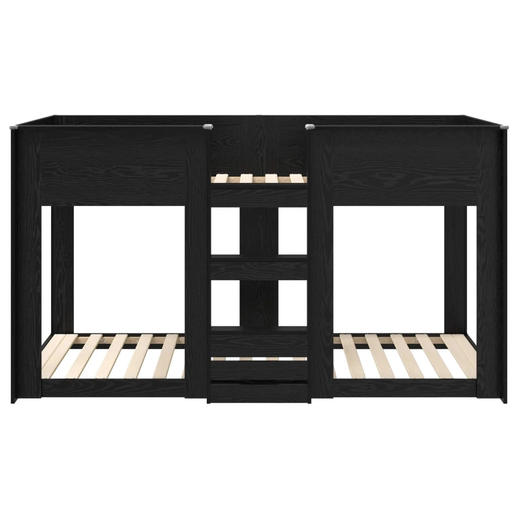 Letto a Castello per Bambini Rovere Nero 75 x 190 cm 3410388