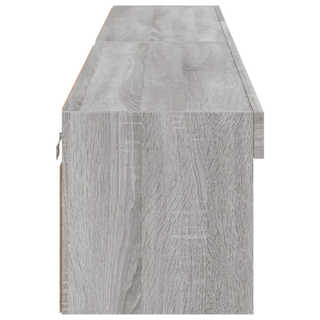 Mobili TV con Luci LED 2pz Grigio Sonoma 100x30x30 cm 837166