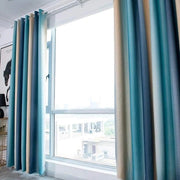 Tendina di oscuramento per soggiorno | Tendina a strisce scuro blu | Camera da letto | Finestra francese | Tendine di oscuramento