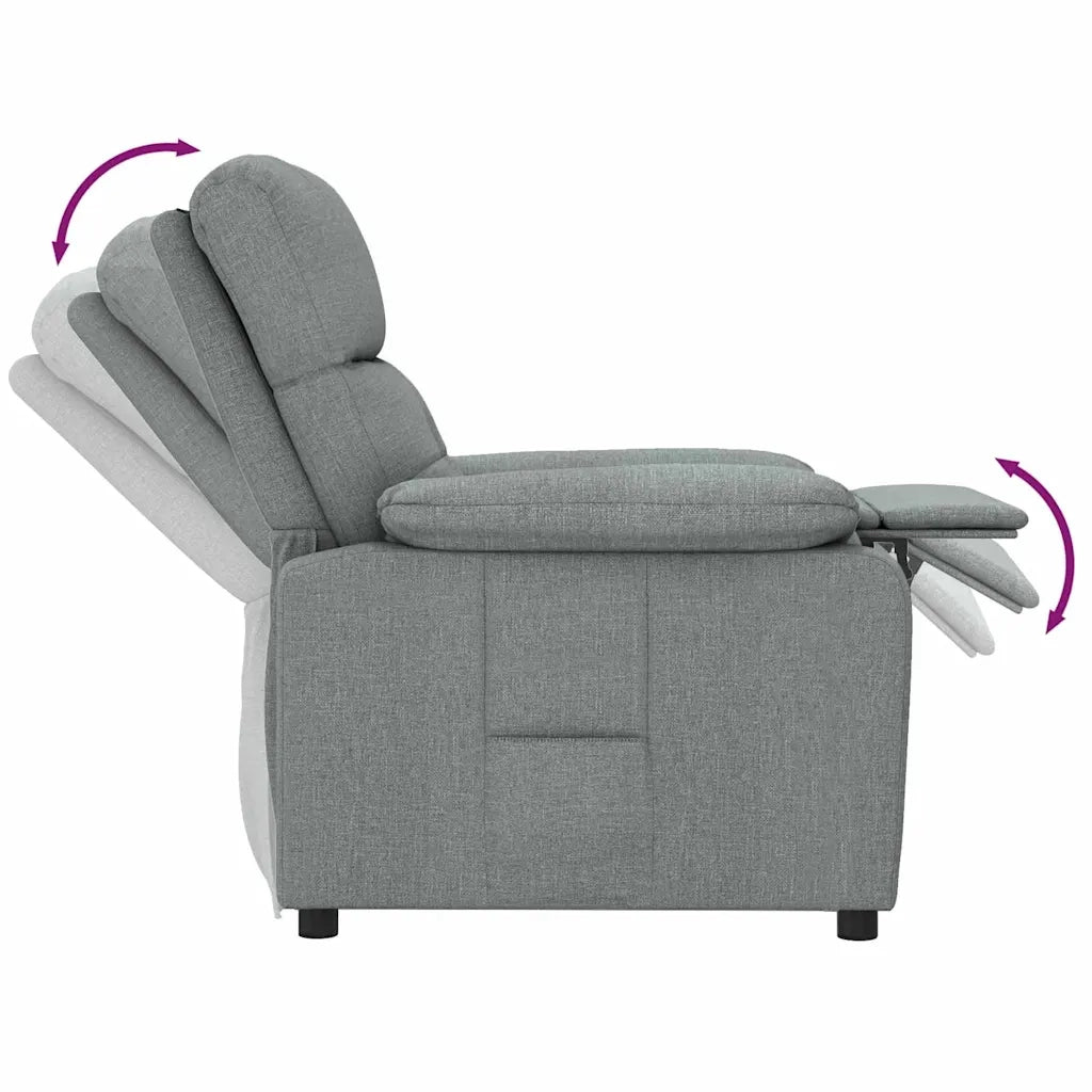 Divano Sedia-Poltrona Reclinabile in Tessuto Grigio Scuro 362720