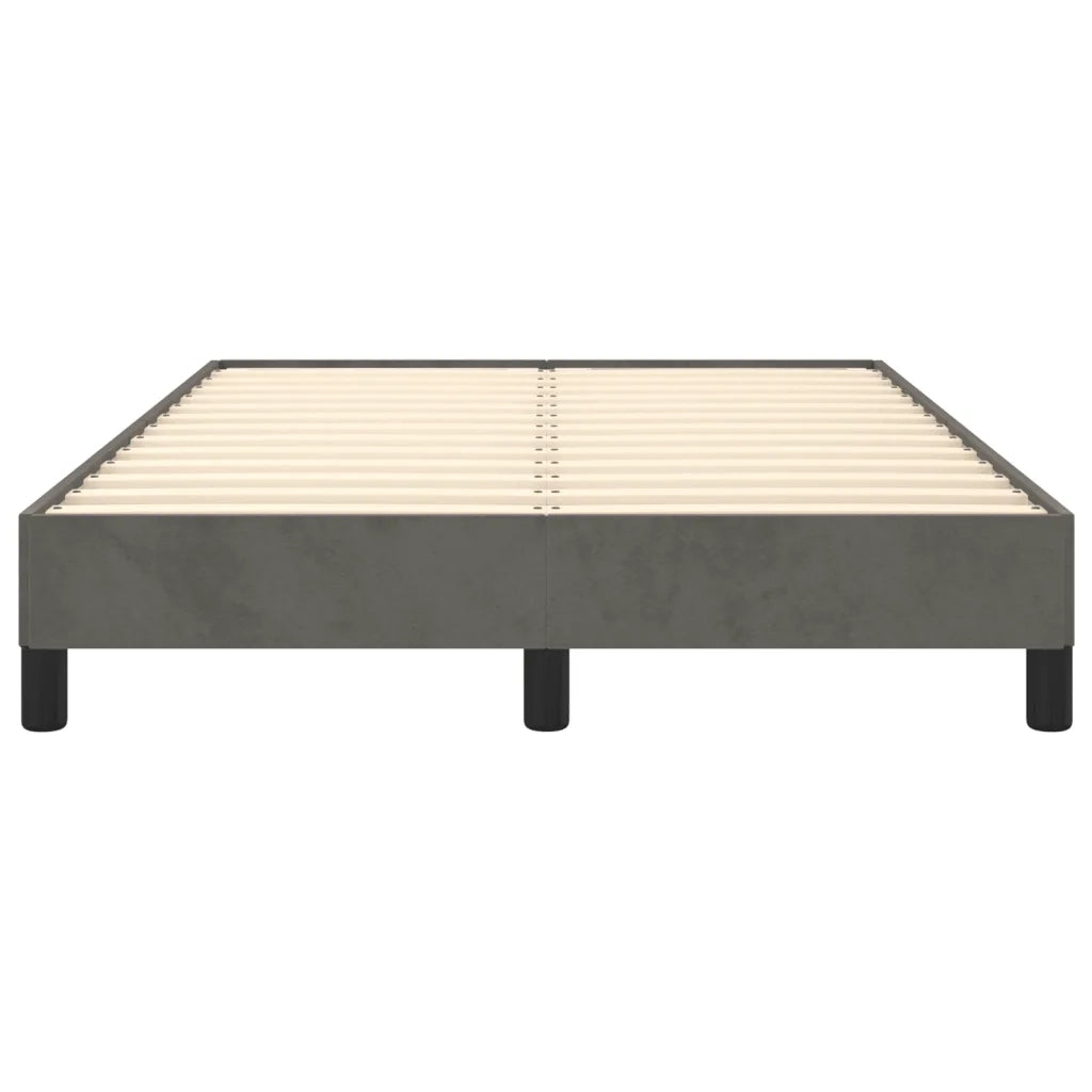 Giroletto senza Materasso Grigio Scuro 120x190 cm Velluto