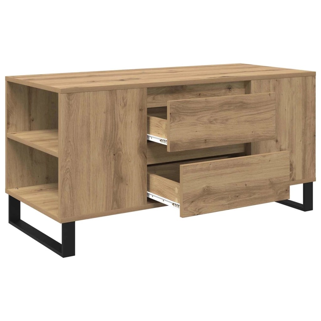 Tavolino da salotto Rovere artigianale 102 x 44,5 x 50 cm