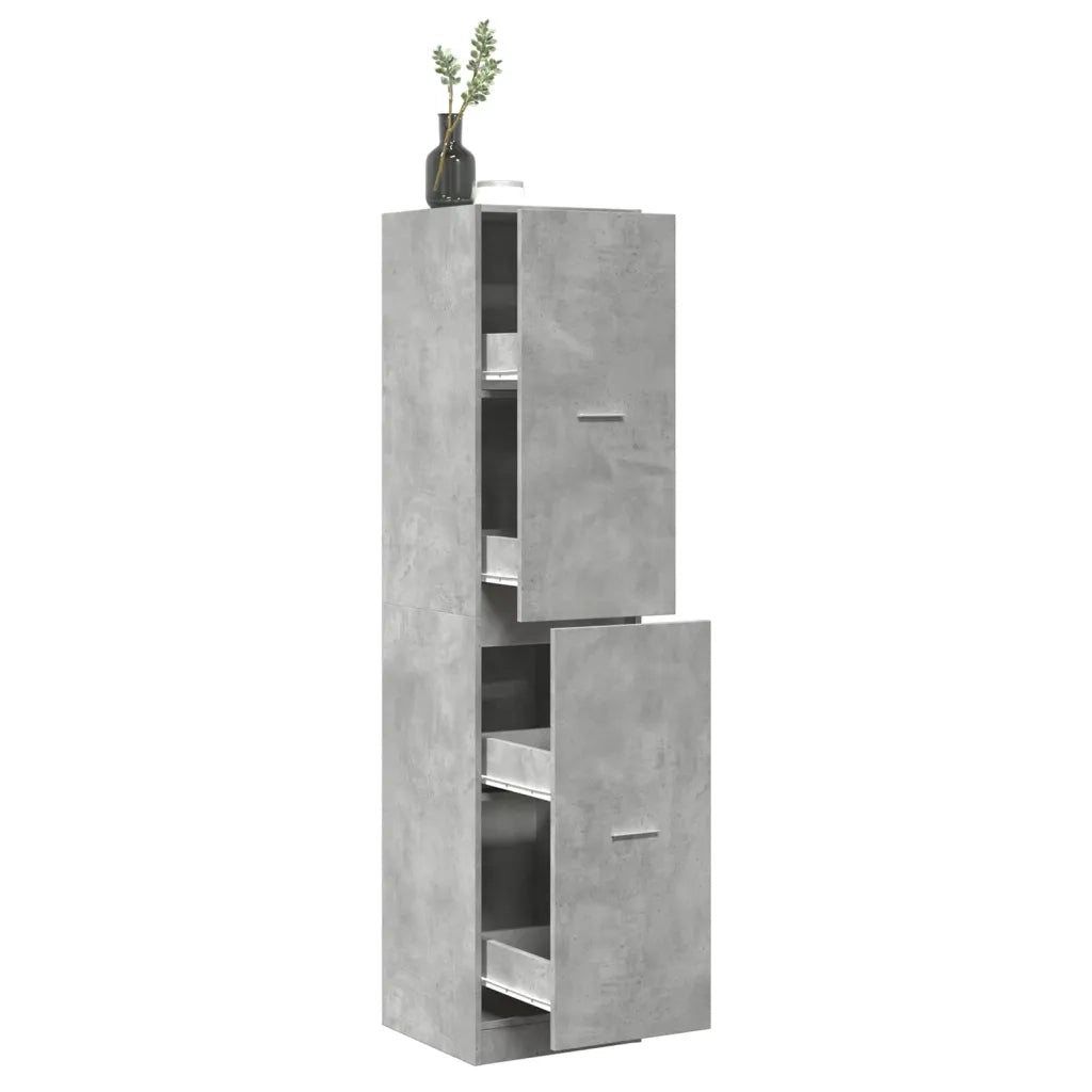 Armadietto da Farmacia Grigio Cemento 40x41x174,5 cm Truciolato 3309648