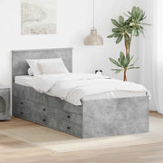 Daybed Grigio Cemento e Nero 70 x 190 cm Legno multistrato
