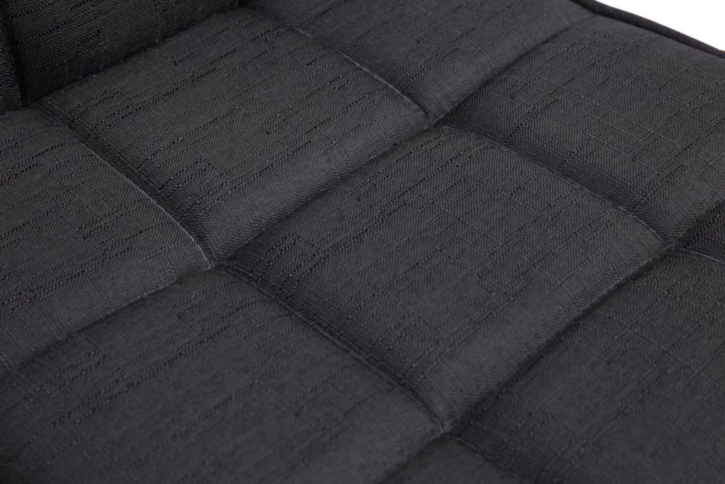 Set di 2 sedie da pranzo di design in tessuto Peking nero