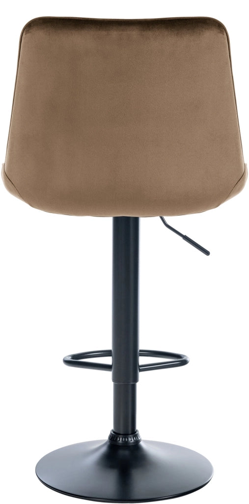 2er Set Barhocker Toni Samt schwarz