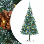 Albero di Natale Artificiale-Albero Natalizio Verde 210 cm PVC e Acciaio 420016