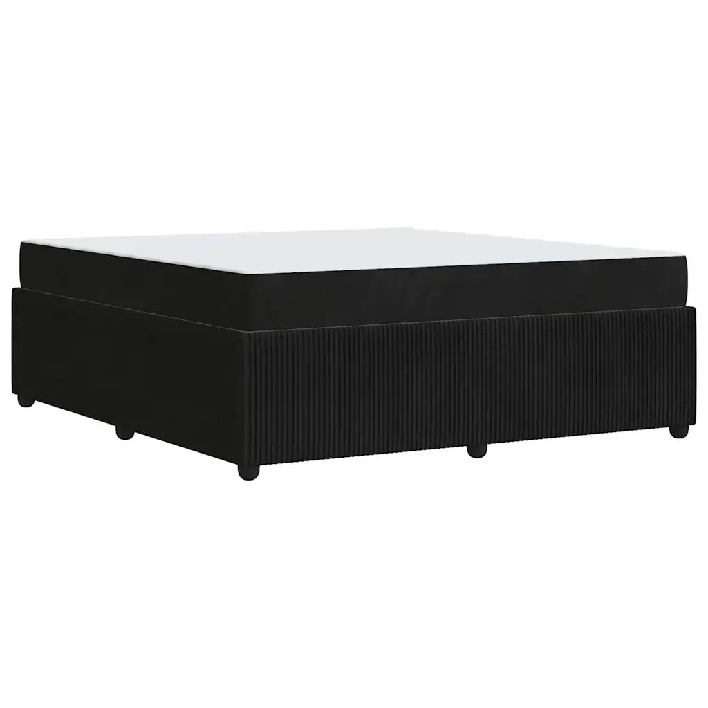 Struttura del letto con materasso Nero 180 x 200 cm Tessuto