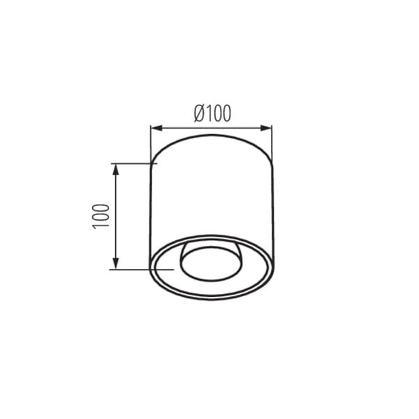 Faretto Kanlux ALGO 27033 nero tondo GU10 40W dimmerabile